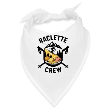 Raclette Crew – Bergkäse, Fondue und Ski - Bandana - Weiß - Vorne