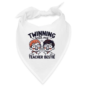 Partnerschaft mit meiner Lehrer-Bestie - Bandana - Weiß - Vorne