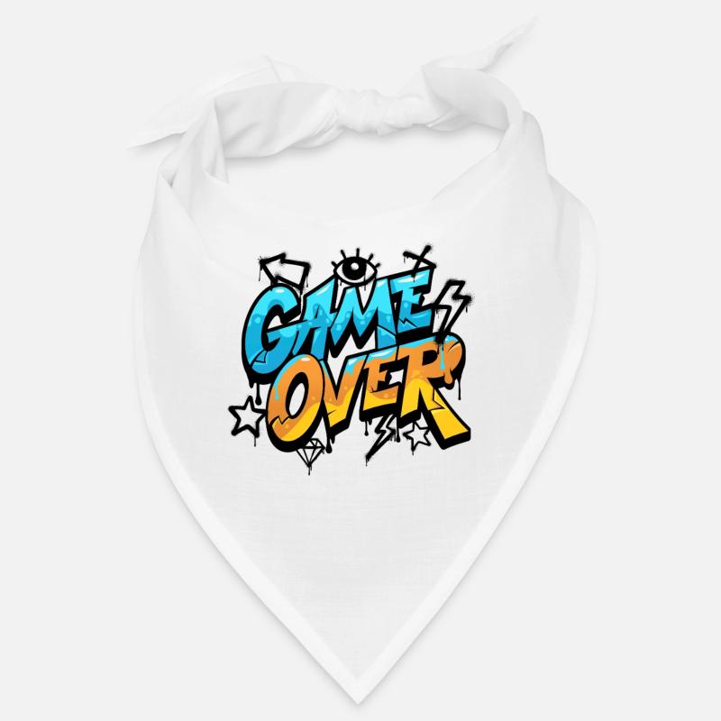 Game Over Graffiti Néon - Bandana - blanc