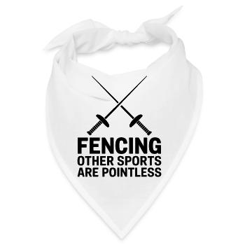 Fechten Sprüche Lustiges Fechten Geschenk - Bandana - Weiß - Vorne