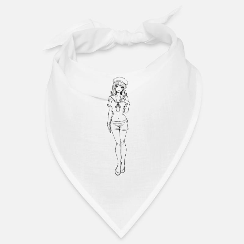 Style rétro Pin-up Sailor Navy Bandana