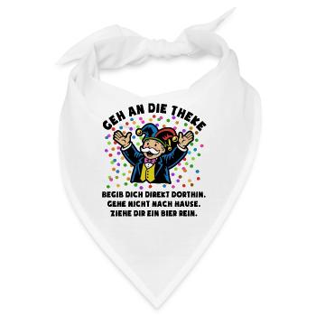 Jubel | Konfetti | Geh an die Theke | Kostüm - Bandana - Weiß - Vorne