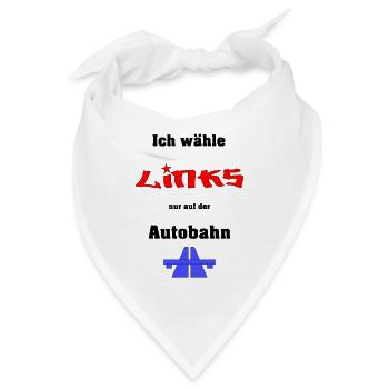 Ich wähle Links - Bandana - Weiß - Vorne