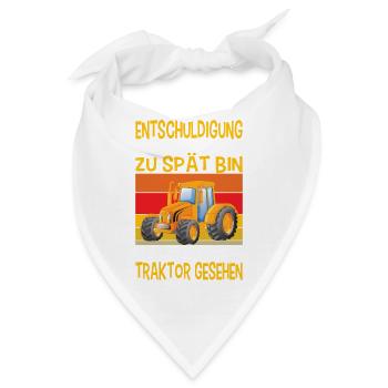 Bagger Kinder Outfits Baustelle Baggerfahrer - Bandana - Weiß - Vorne