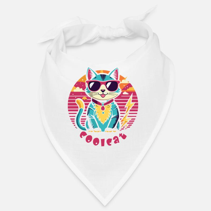 Coole Katze mit Sonnenbrille Bandana