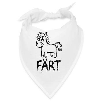 Pferd Reiten Reiterin Pferdebesitzer FÄRT - Bandana - Weiß - Vorne
