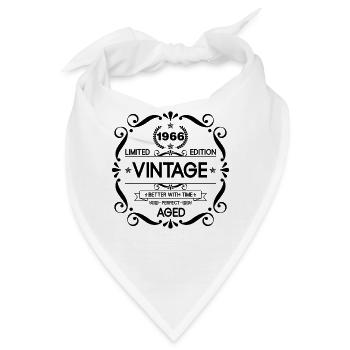 Vintage Limited Edition Born in 1966 Perfect Aged  - Bandana - Weiß - Vorne