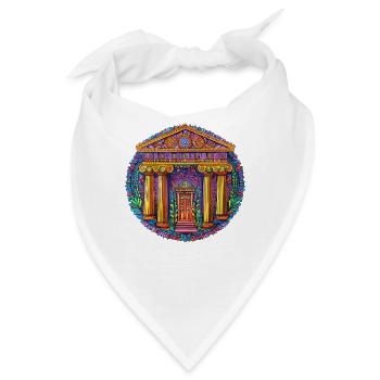 Bunter Tempelkreis Ornament - Bandana - Weiß - Vorne
