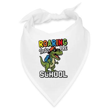 Brüllen in den Vorschul-Dinosaurier zurück zur Schule - Bandana - Weiß - Vorne