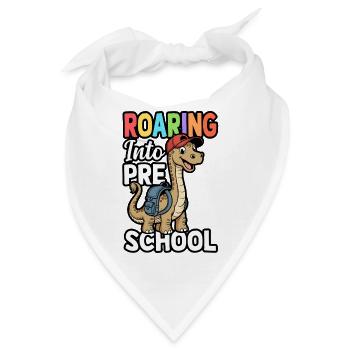 Brüllen in den Vorschul-Dinosaurier zurück zur Schule - Bandana - Weiß - Vorne