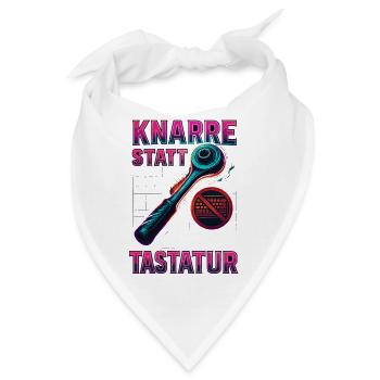 knarre statt tastatur, schrauber spruch - Bandana - Weiß - Vorne