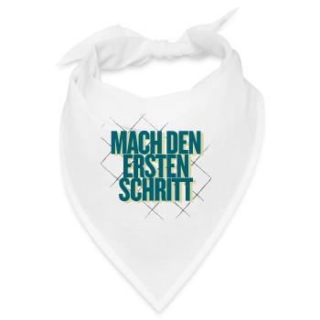 Mach den ersten Schritt – Geometrisches Design - Bandana - Weiß - Vorne