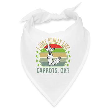 I Just Really Like Carrots Ok - Bandana - Weiß - Vorne