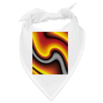 Lava-Welle Farbenspiel - Bandana - Weiß - Vorne