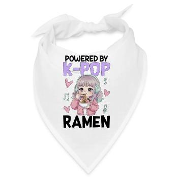 Powered By K-Pop Ramen - Bandana - Weiß - Vorne