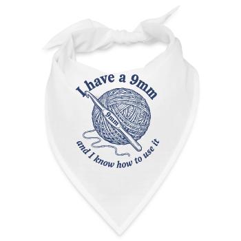 Häkel-Liebhaber-Stricken Ich habe eine 9mm - Bandana - Weiß - Vorne