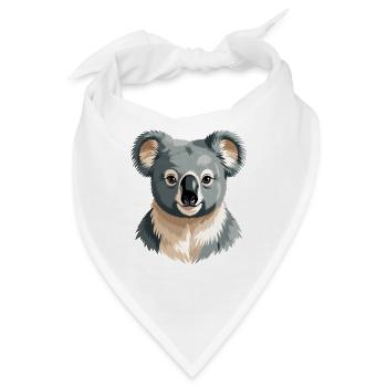 Sanfter Koala Portrait - Bandana - Weiß - Vorne