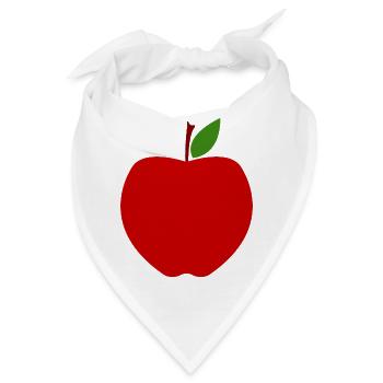 Apfel - Bandana - Weiß - Vorne