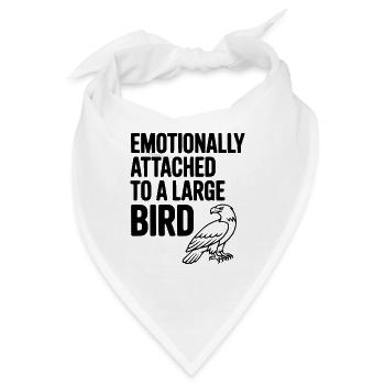 Emotional an einen großen Vogel gebunden - Bandana - Weiß - Vorne