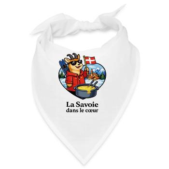 Savoie Fondue Alpen-Savoie im Herzen - Bandana - Weiß - Vorne