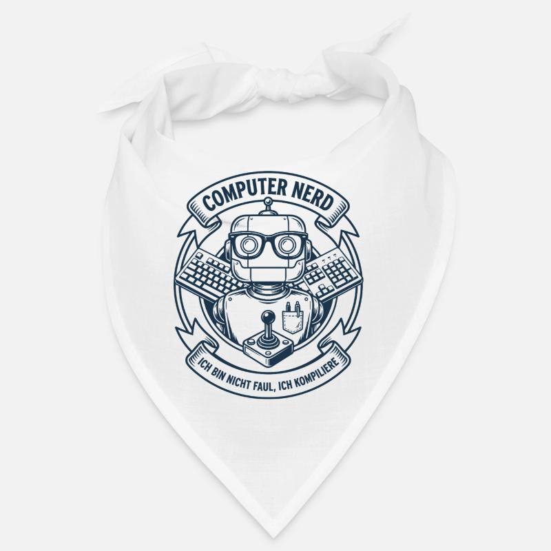 Computer Nerd Roboter Logo Bandana