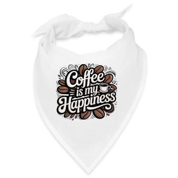 Kaffee ist meine Freude - Bandana - Weiß - Vorne