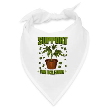 Support Your Local Farmer - Hanfpflanze Outfit - Bandana - Weiß - Vorne