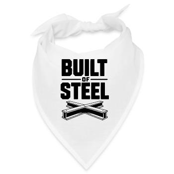 Aus Stahl gebaut - Bandana - Weiß - Vorne