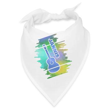Geschenk für Jannis - Bandana - Weiß - Vorne