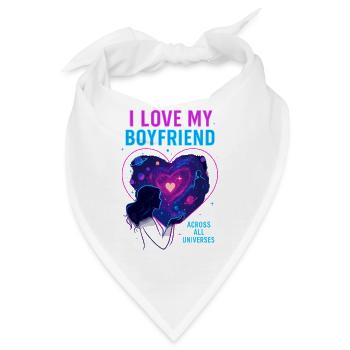 Valentinstag Boyfriend Liebe - Bandana - Weiß - Vorne