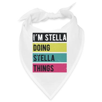 Ich bin Stella und mache Stella Things Retro Colors - Bandana - Weiß - Vorne