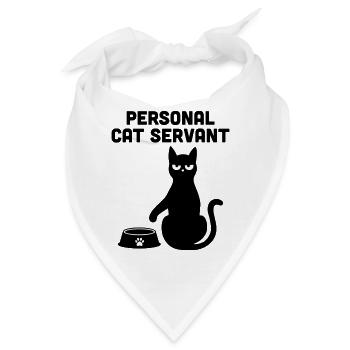 Persönlicher Katzendiener - Bandana - Weiß - Vorne