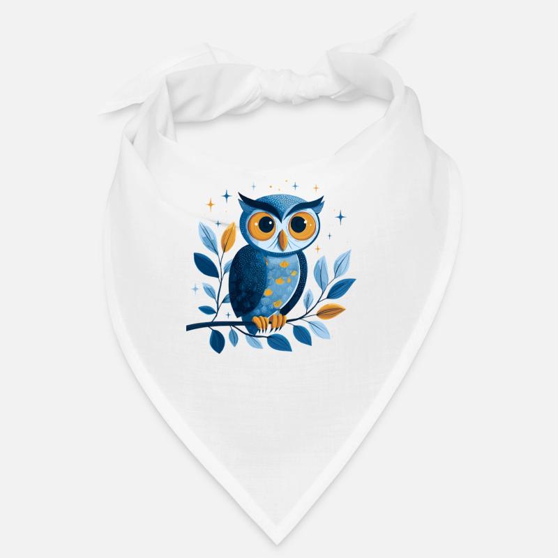 Blaue Eule Sternenwelt Bandana