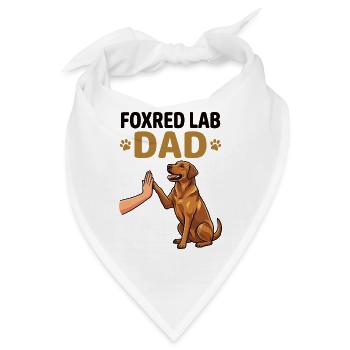 Fox Red Lab Dad – High Five Hund Design - Bandana - Weiß - Vorne