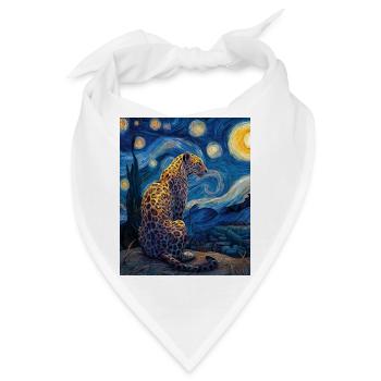 Leopard Van Gogh - Bandana - Weiß - Vorne