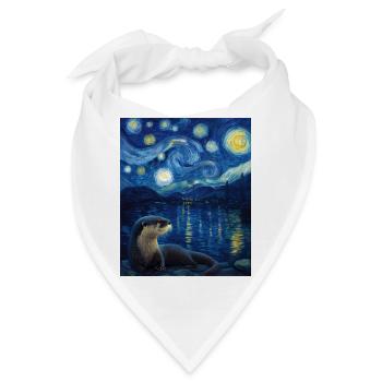 Otter Van Gogh - Bandana - Weiß - Vorne
