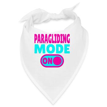 Paragliding Mode ON – Gleitschirmfreiheit - Bandana - Weiß - Vorne