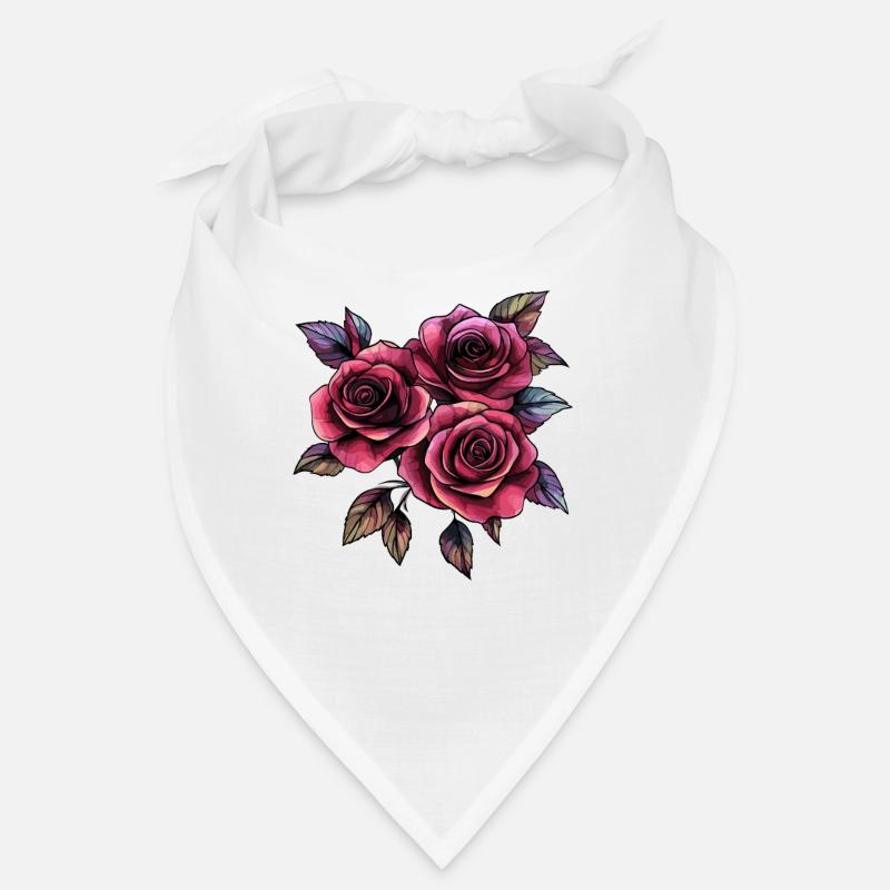Roses dans le style néon-noir Bandana