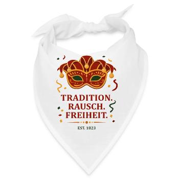 Tradition. Rausch. Freiheit. – Karnevalsmaske - Bandana - Weiß - Vorne