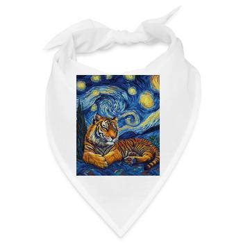 Tiger Van Gogh - Bandana - Weiß - Vorne