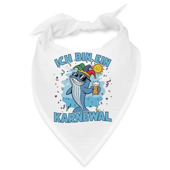 Ich bin ein Karnewal-Wal - Bandana - Weiß - Vorne