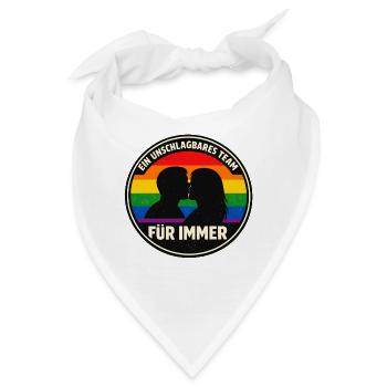 Unschlagbares Team – Pride Liebe LGBTQ+ - Bandana - Weiß - Vorne