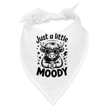 Hochlandrind Sprüche Launisch Lustiges Geschenk - Bandana - Weiß - Vorne