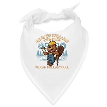 Beaver Drilling Co kann jedes Loch bohren. Schmutz - Bandana - Weiß - Vorne