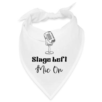 Bühnenlinkes Mikrofon auf Merch - Bandana - Weiß - Vorne