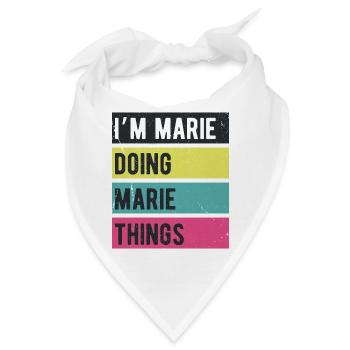 Ich bin Marie und mache Marie Things Retro Colors - Bandana - Weiß - Vorne