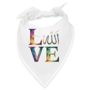 Allah Love Mosaic Geometrickunst - Bandana - Weiß - Vorne