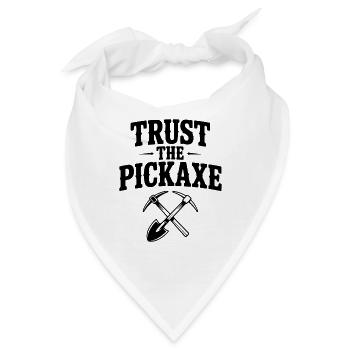 Vertraue der Spitzhacke - Bandana - Weiß - Vorne