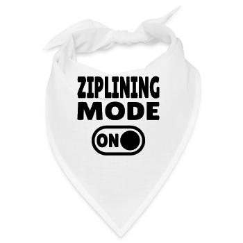 Ziplining Mode ON – Adrenalin an der Zipline - Bandana - Weiß - Vorne
