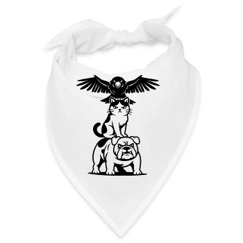 Starkes Tier Trio - Bandana - Weiß - Vorne